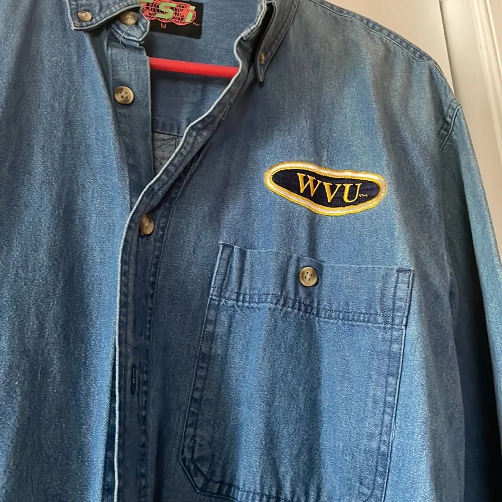 WVU Demin Long sleeve button down shirt - Picture 2 of 2